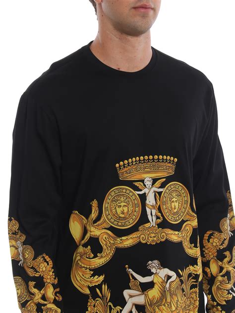 t shirt versace manica lunga|T.